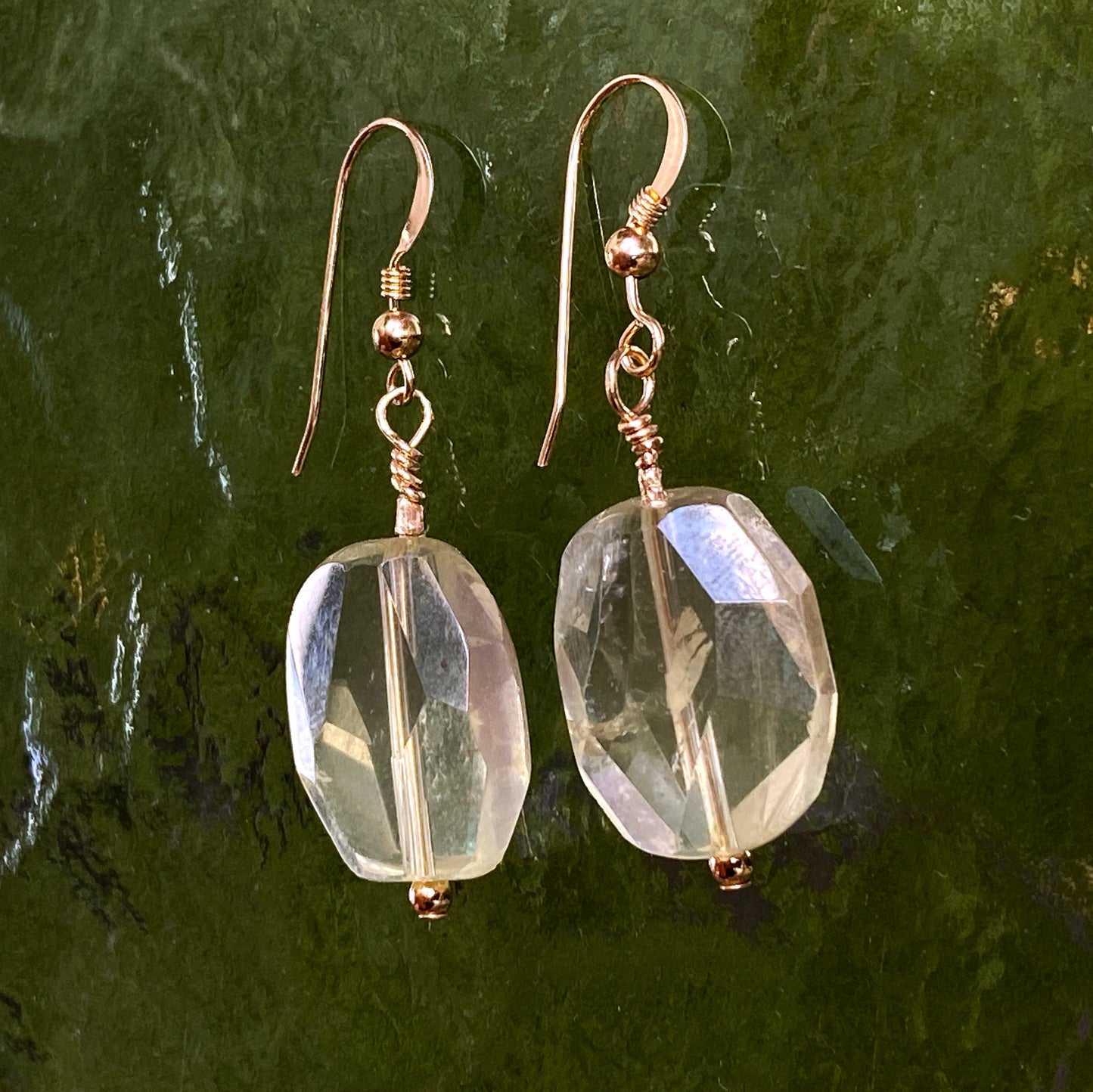 Lemon Citrine Gemstone Drop Earrings