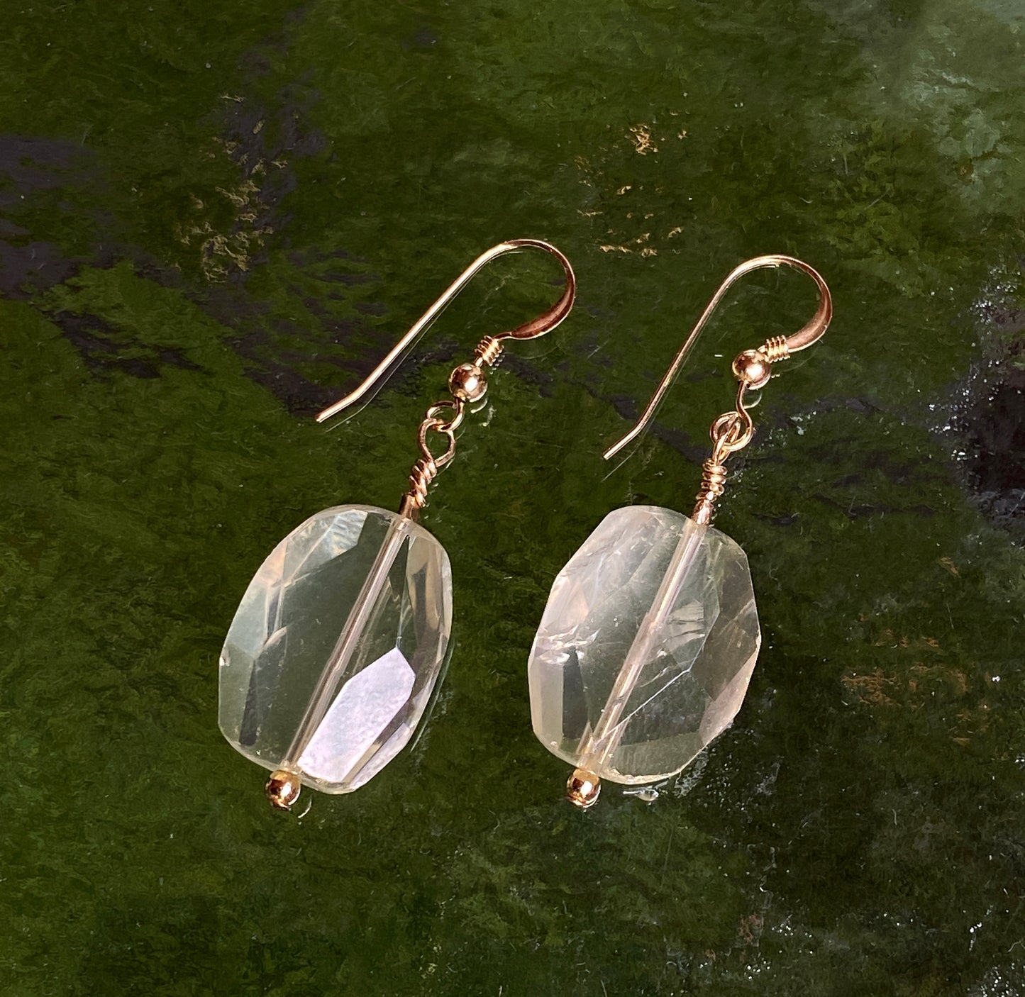 Lemon Citrine Gemstone Drop Earrings