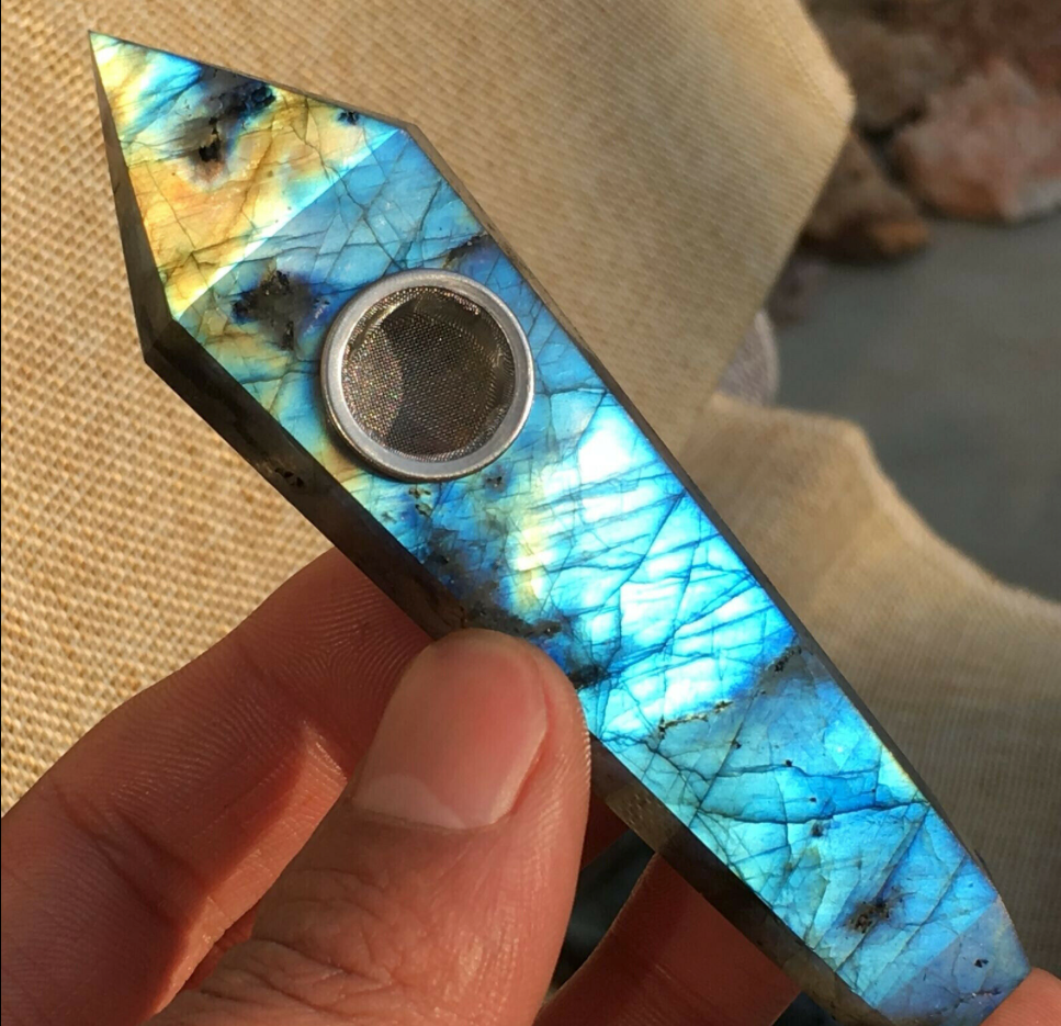 Large Variety of Gemstone Crystal point wand smoking pipes