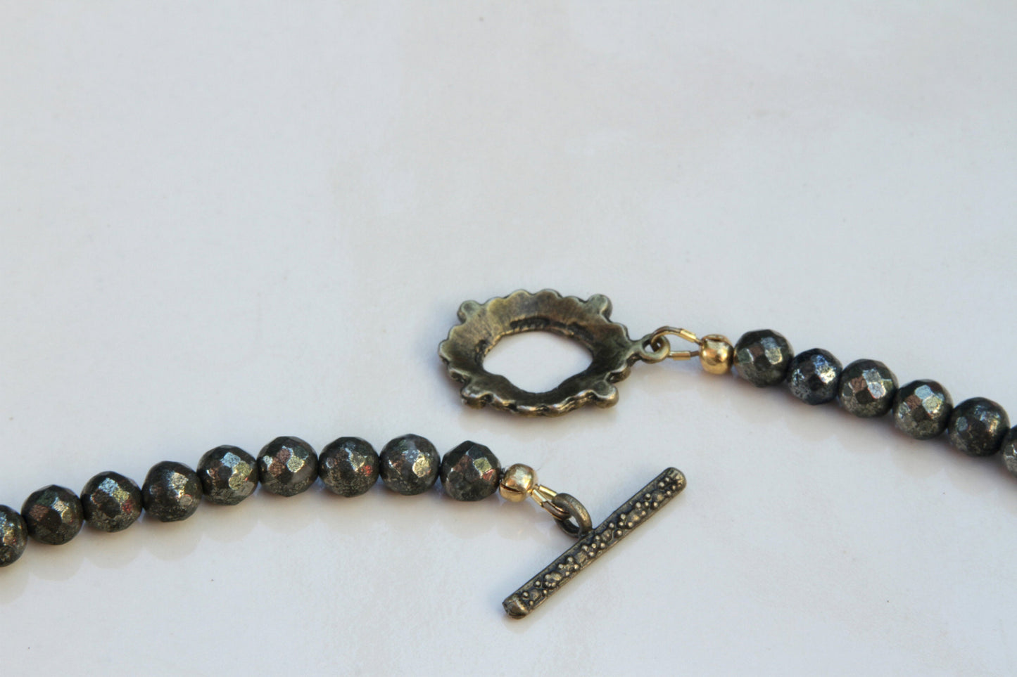 Women's Pyrite gemstone Tears Necklace
