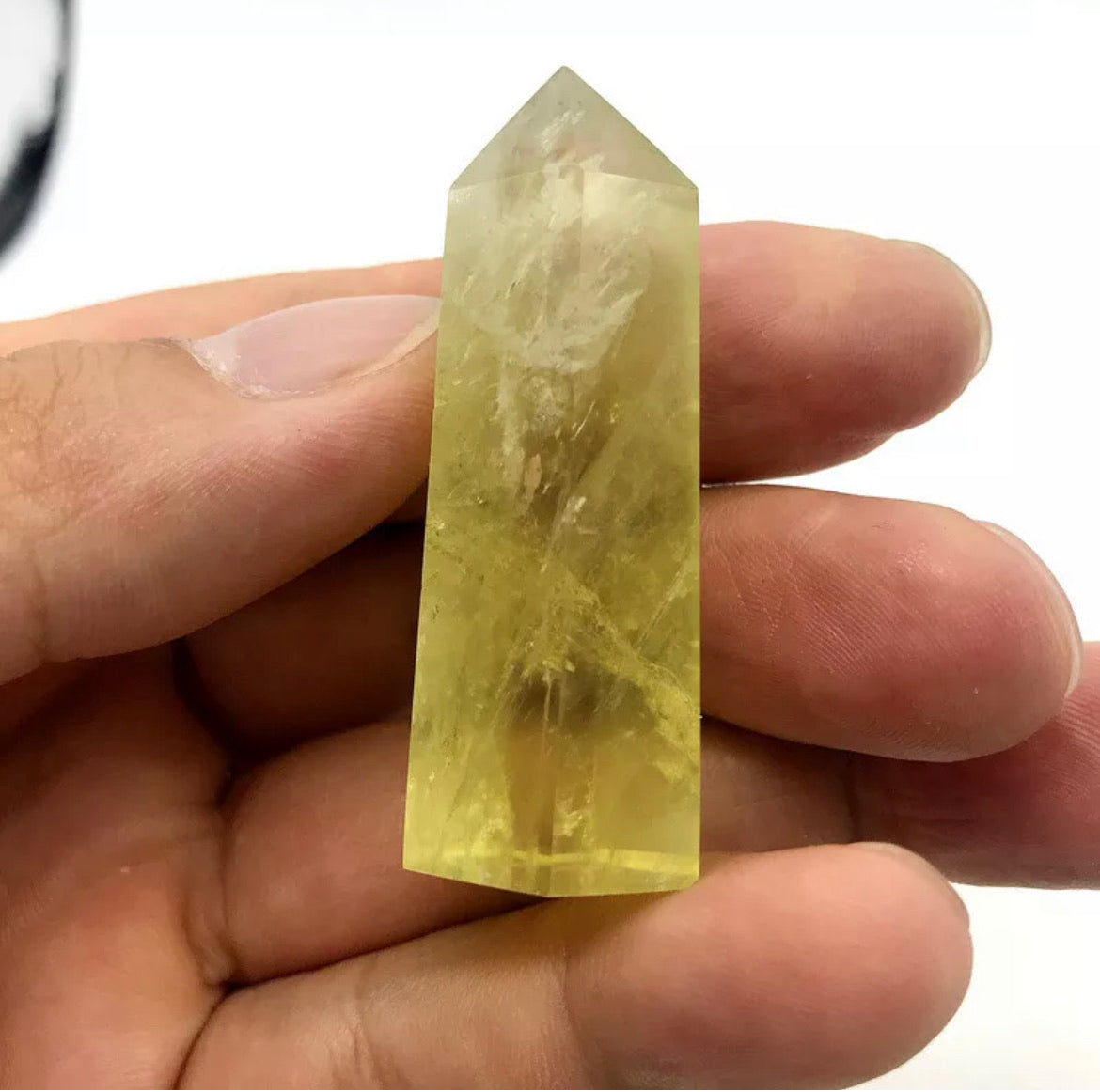 Natural Citrine Quartz gemstone Obelisk Healing Crystal Point Wand Stone Rock