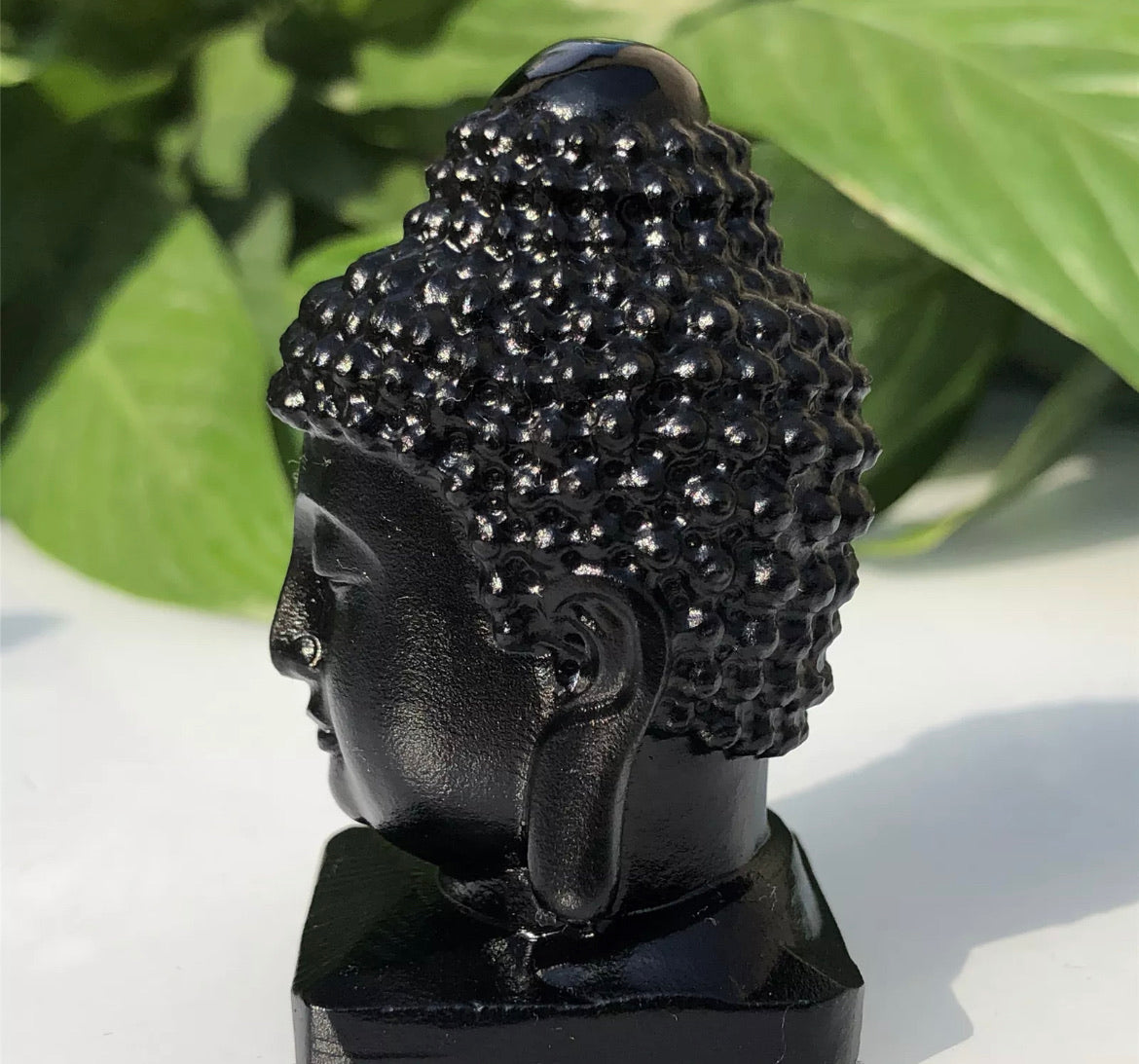 Natural Black Obsidian gemstone Buddha