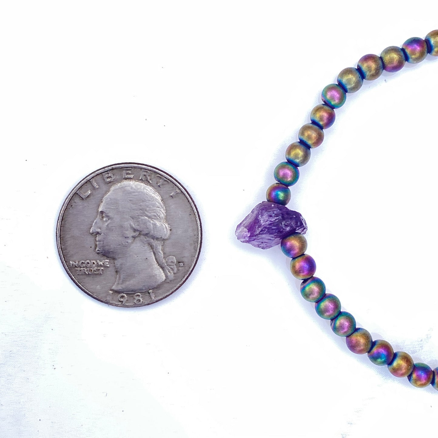 Amethyst and Hematite Bracelet