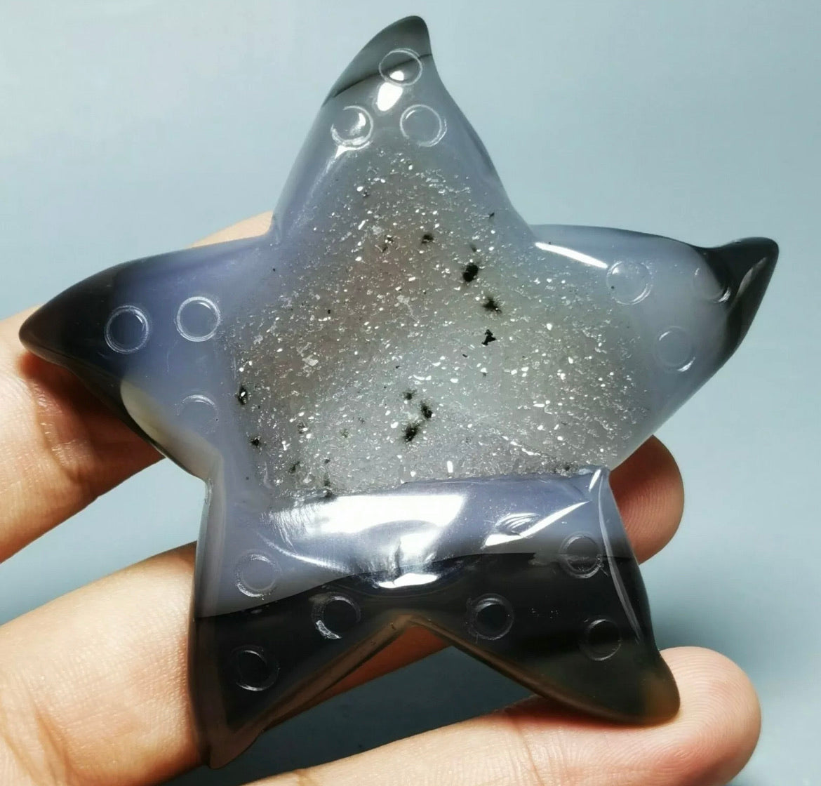 Natural Geode Agate Starfish