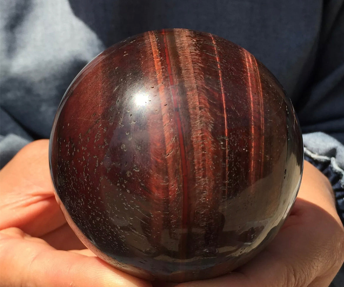 Natural Red Tiger’s Eye Sphere