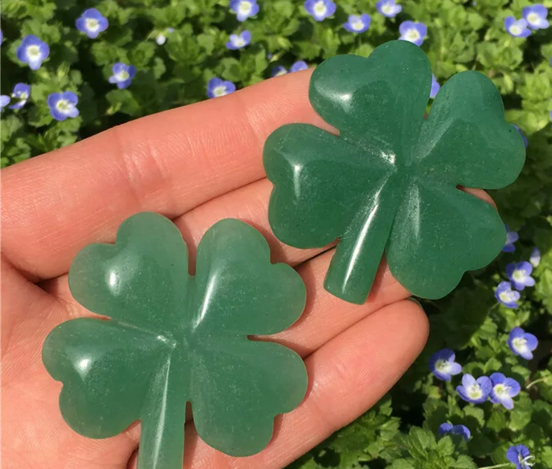 Green Aventurine Four Leaf Clover