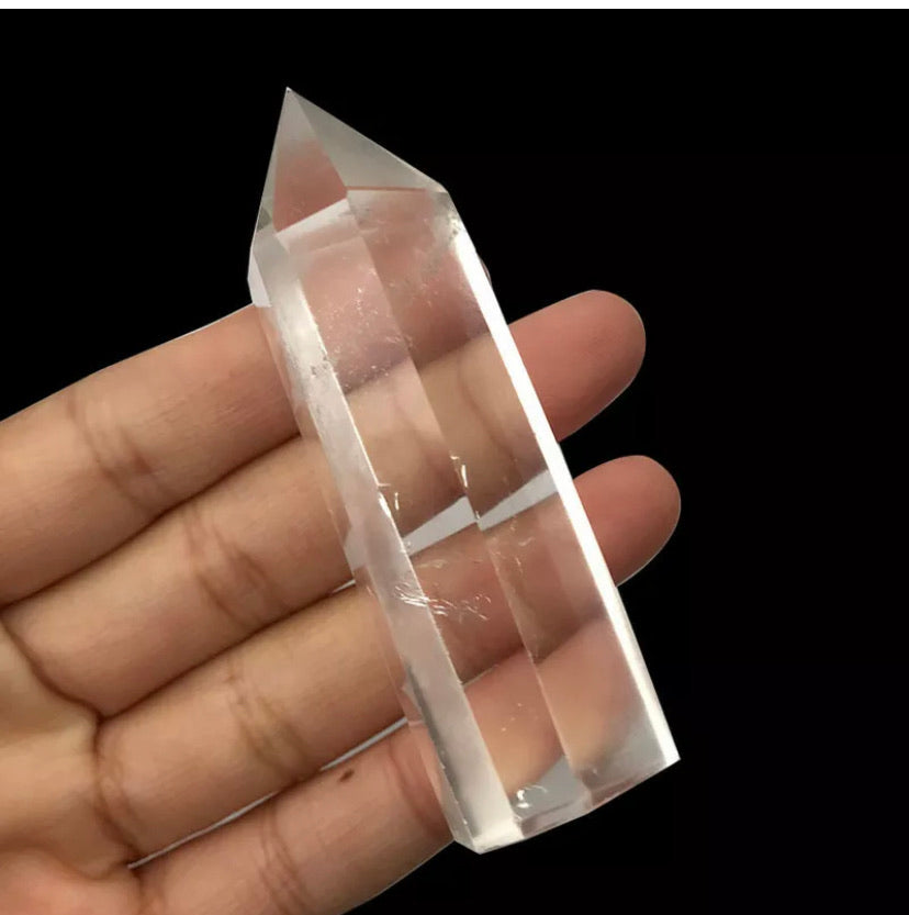 Natural Clear Quartz Crystal Gemstone Point Wand Rock Stone