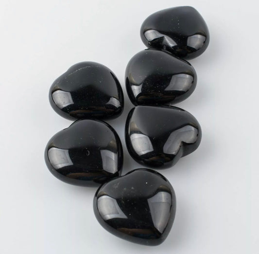 Natural Black Obsidian Gemstone Heart