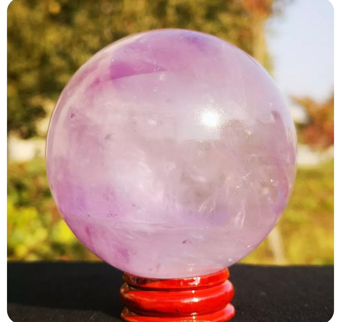 Natural genuine Amethyst gemstone Sphere