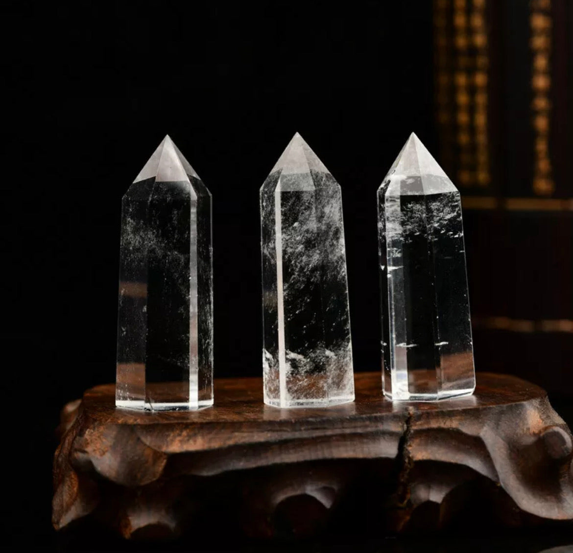 Natural Clear Quartz Crystal Point Wand Specimen Reiki Healing Stone