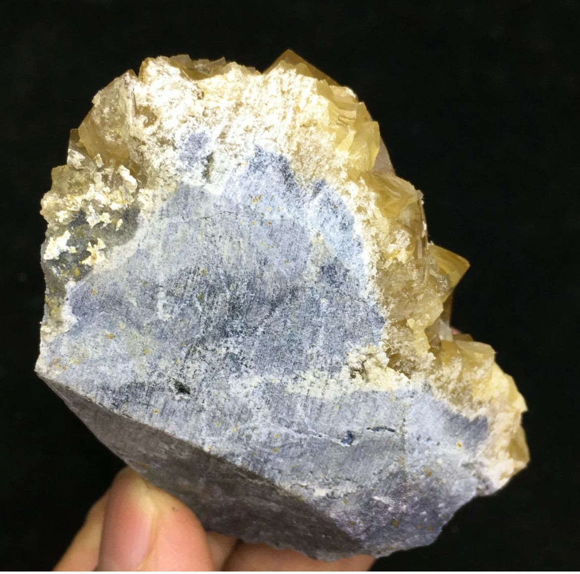Golden Yellow Transparent Cubic Calcite Crystal Mineral Specimen/fujian