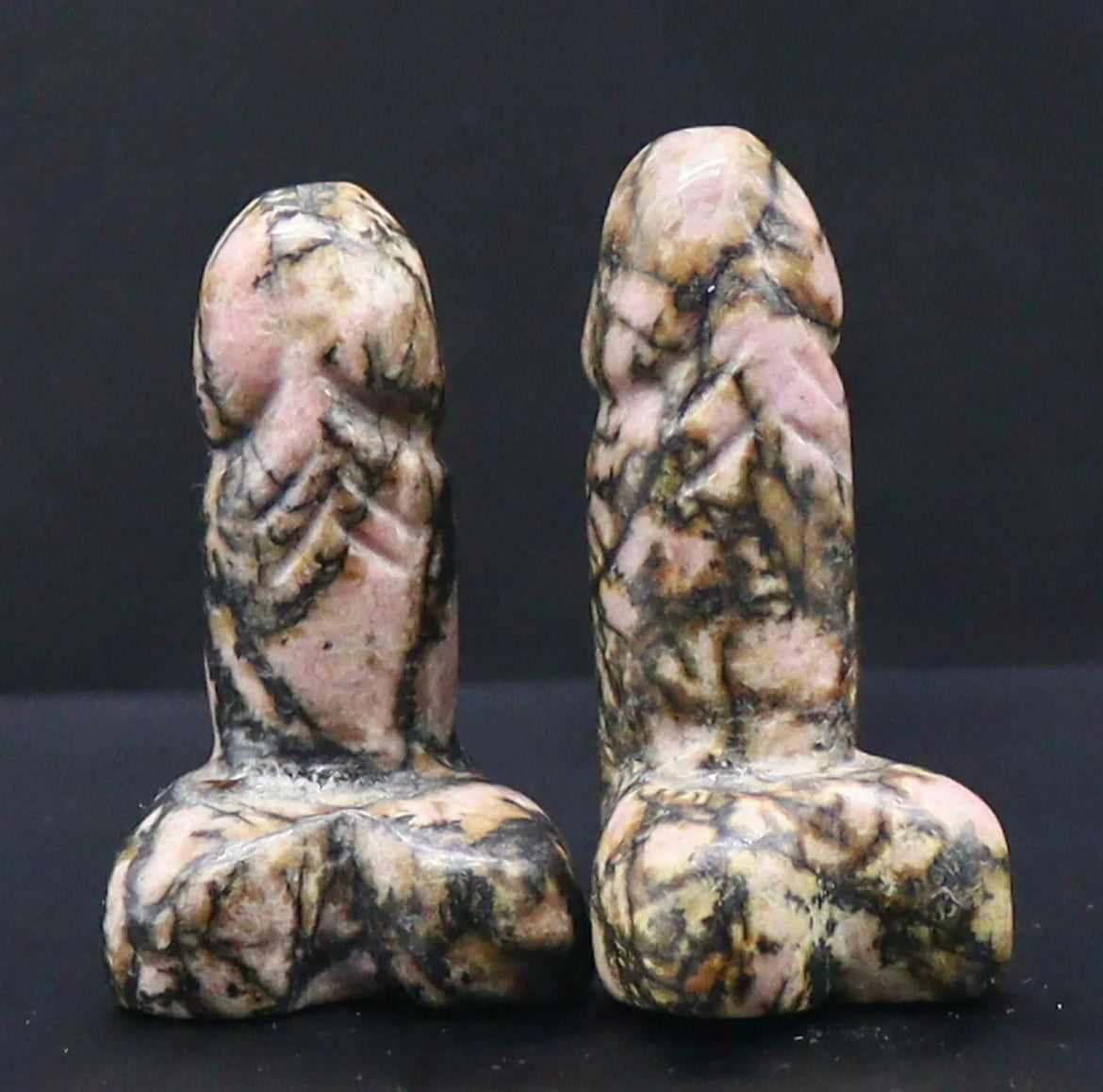 Natural Rhodonite gemstone penis crystal