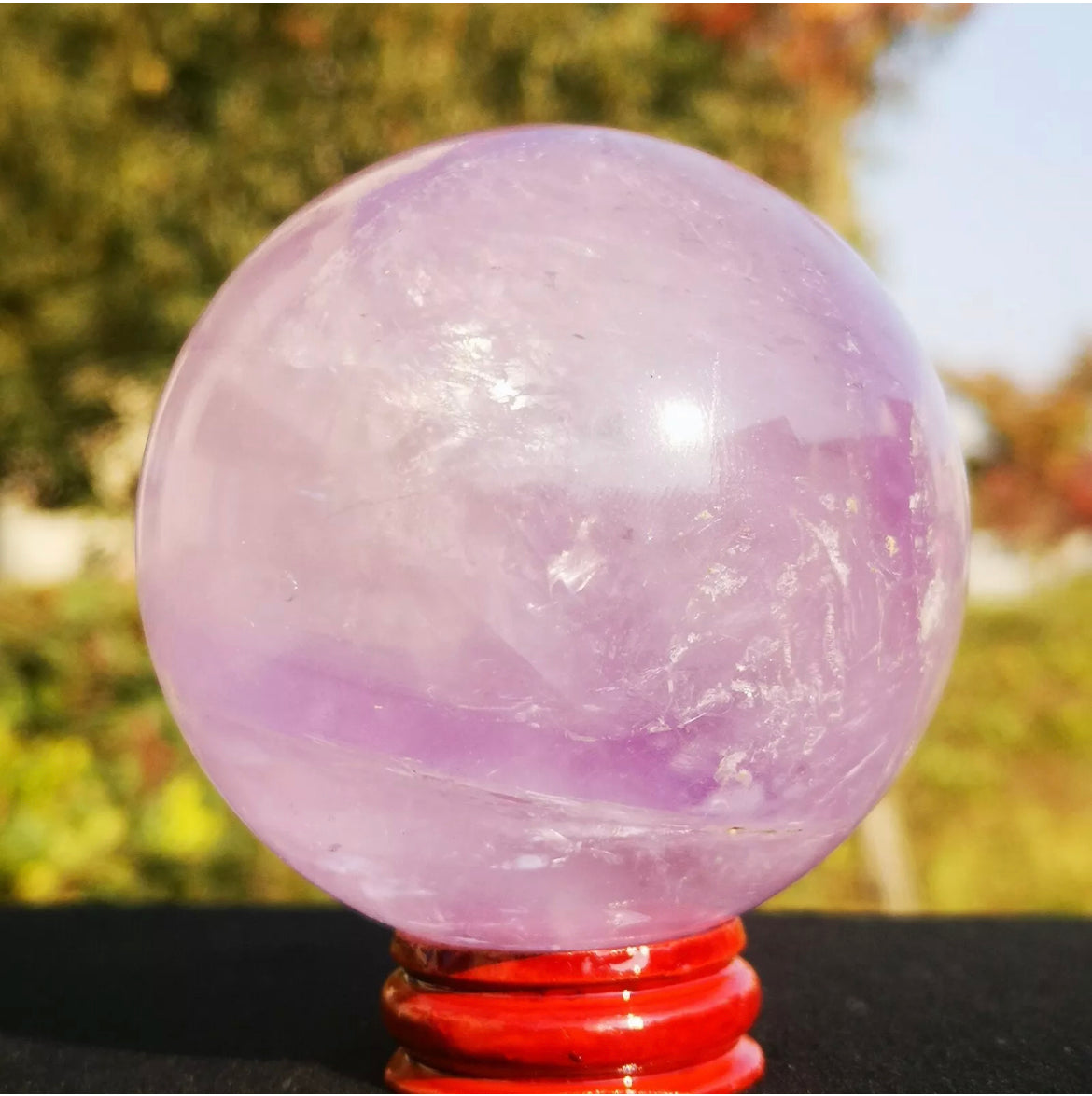 Natural genuine Amethyst gemstone Sphere