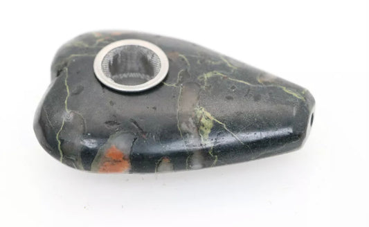 Natural heart shaped Lotus Stone Pipe