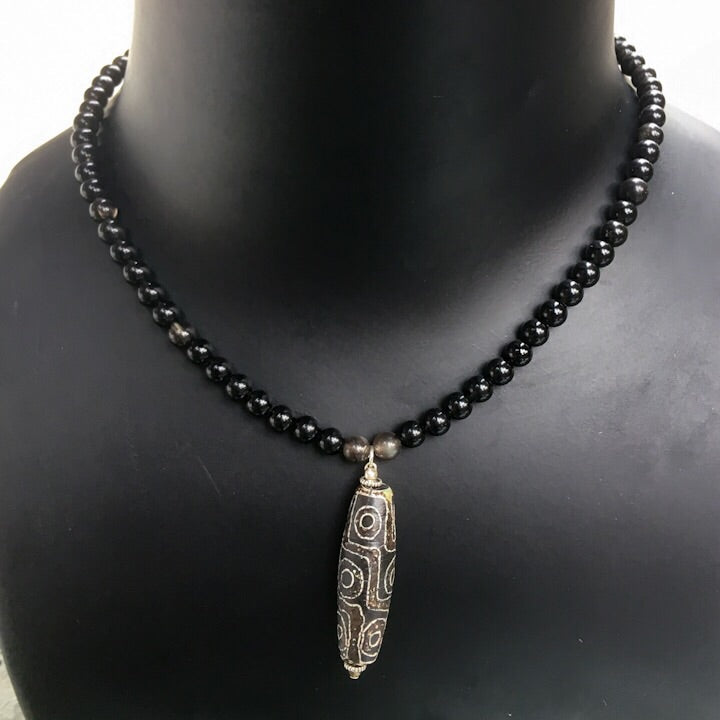 Men’s Tibetan Agate Gemstone Necklace