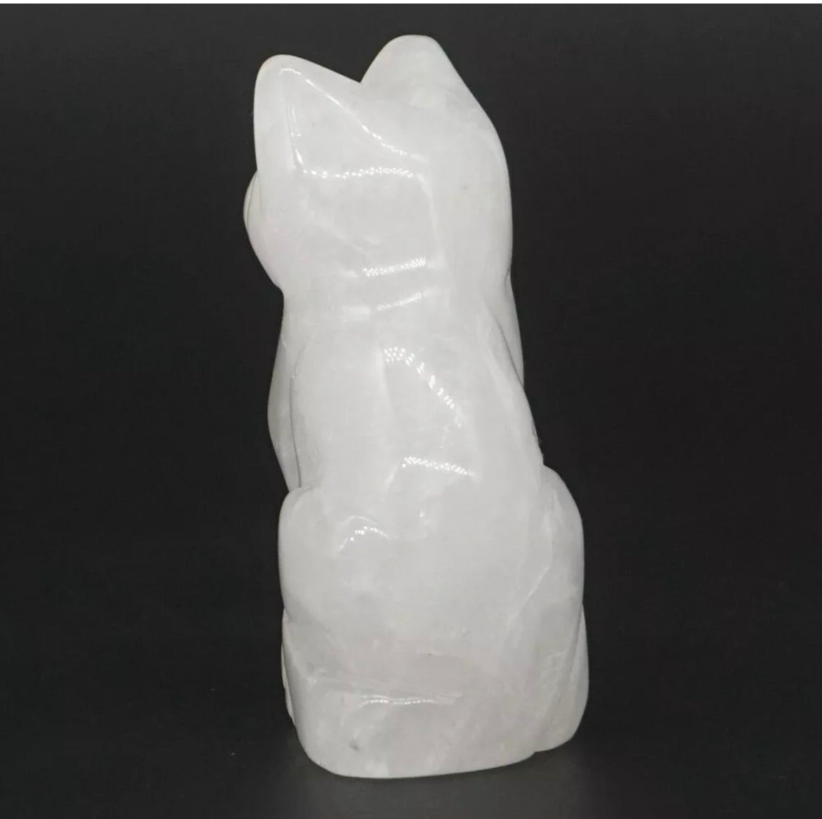 Natural clear Quartz cat