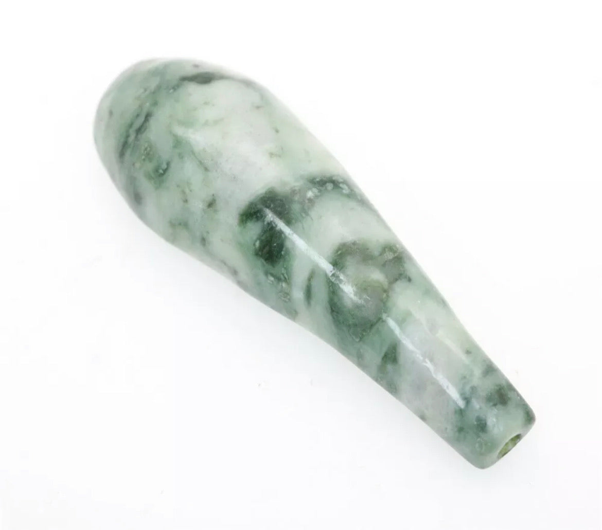 Green Jasper gemstone carved smoking Pipe