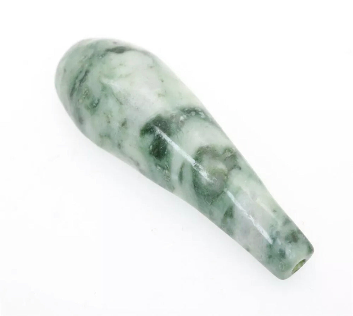 Green Jasper gemstone carved smoking Pipe