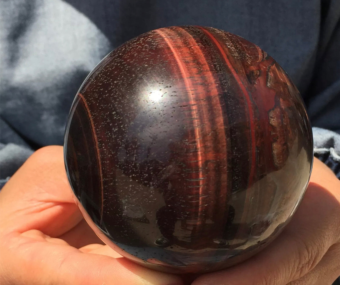 Natural Red Tiger’s Eye Sphere