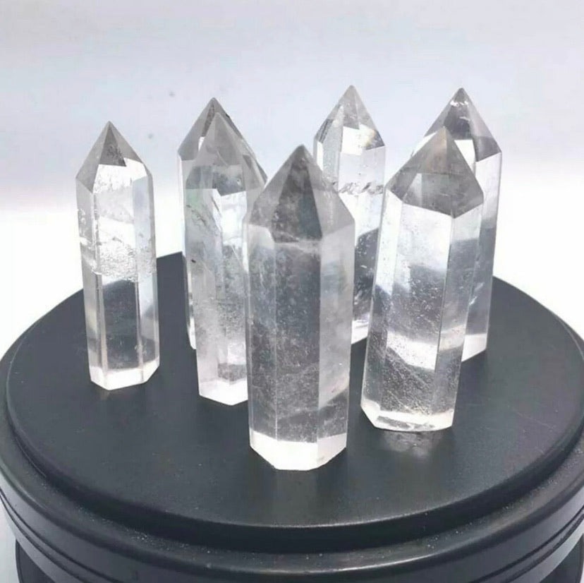 Natural Clear Quartz Crystal Gemstone Point Wand Rock Stone