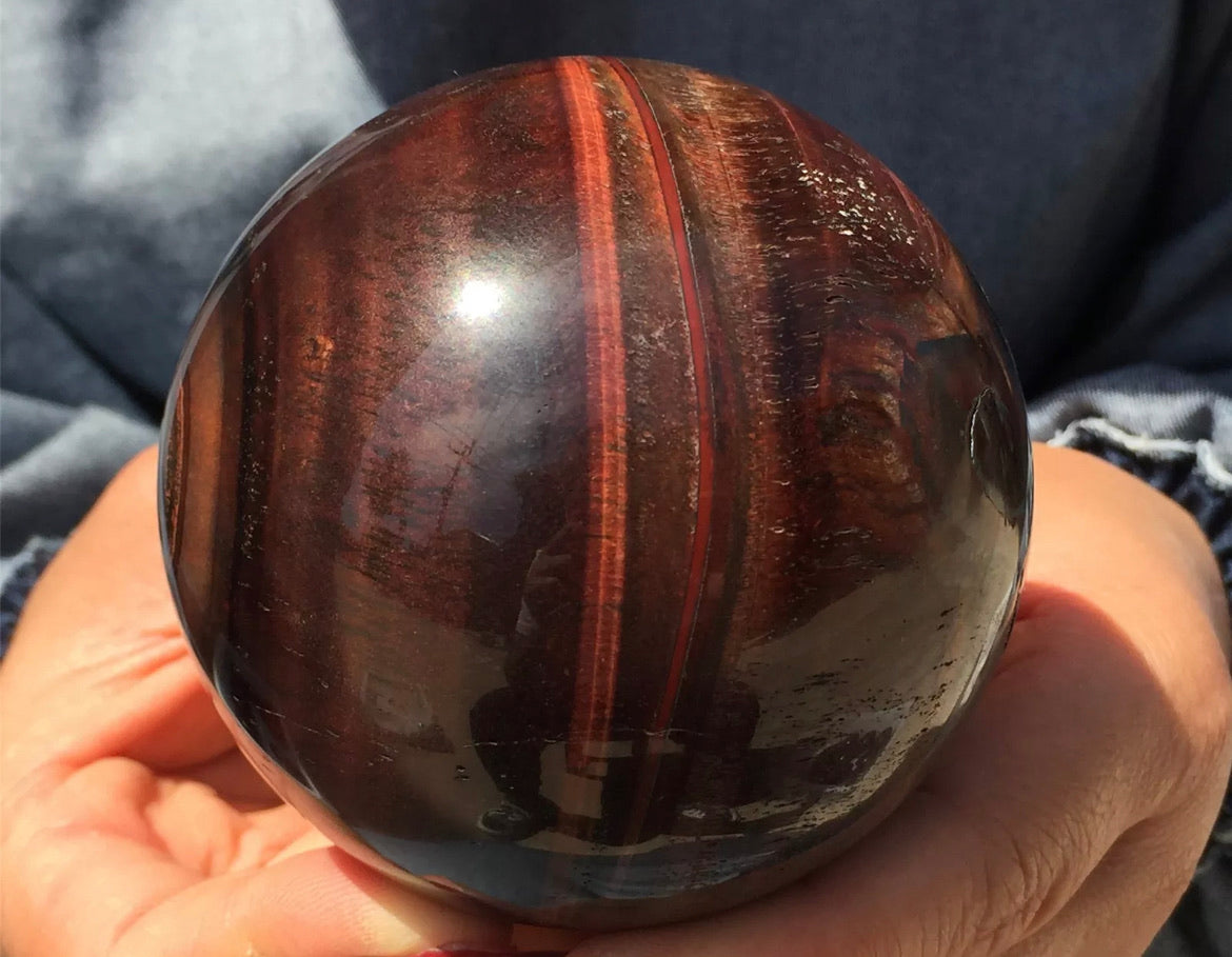 Natural Red Tiger’s Eye Sphere