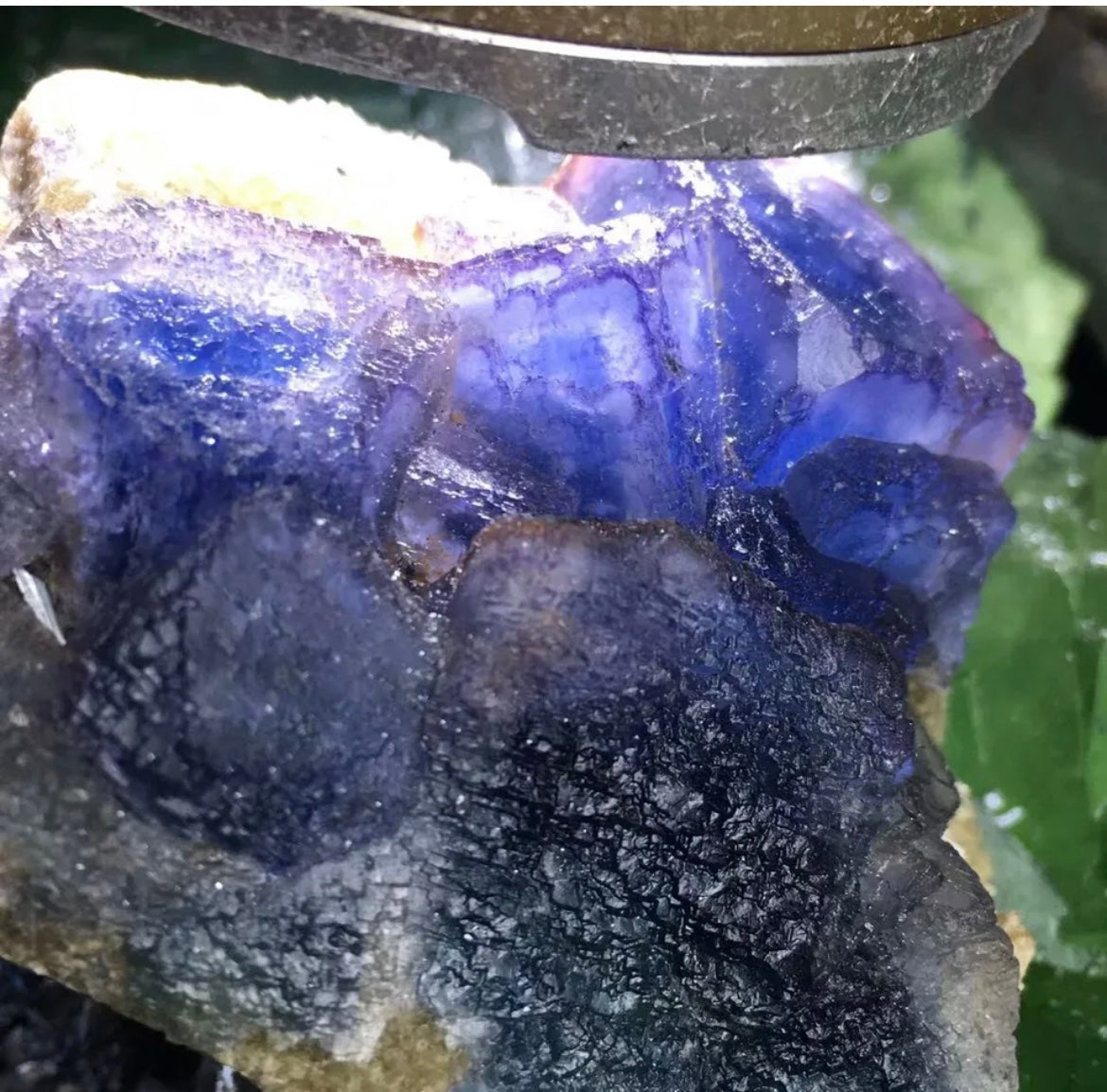 Rare Transparent Blue Cube Fluorite gemstone & Crystal Mineral Specimen