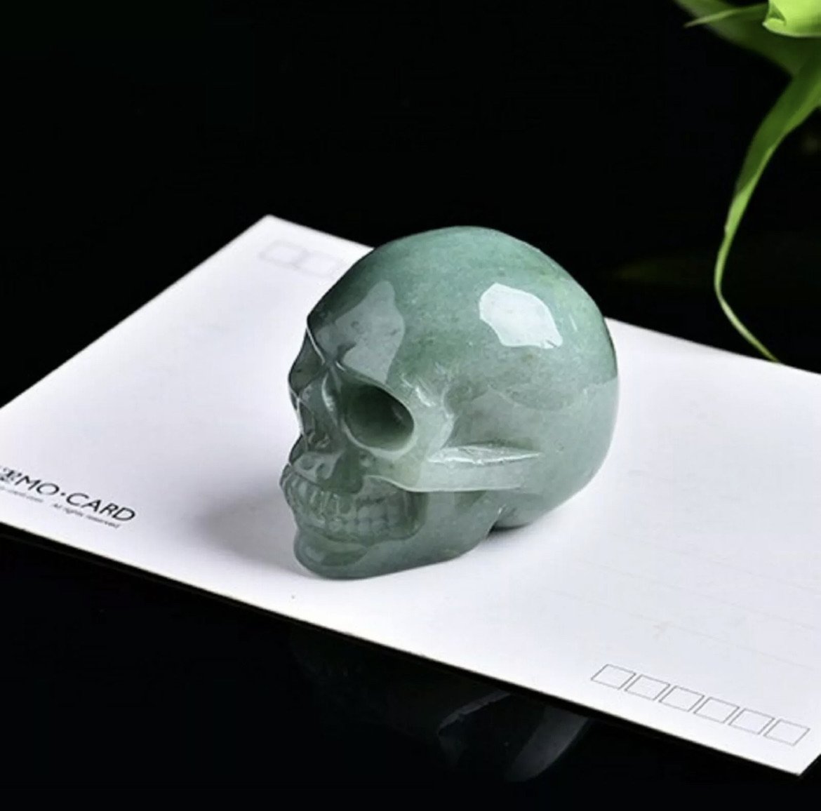 Natural Tiger Eye, Obsidian, Aventurine or White Turquoise gemstone Skull