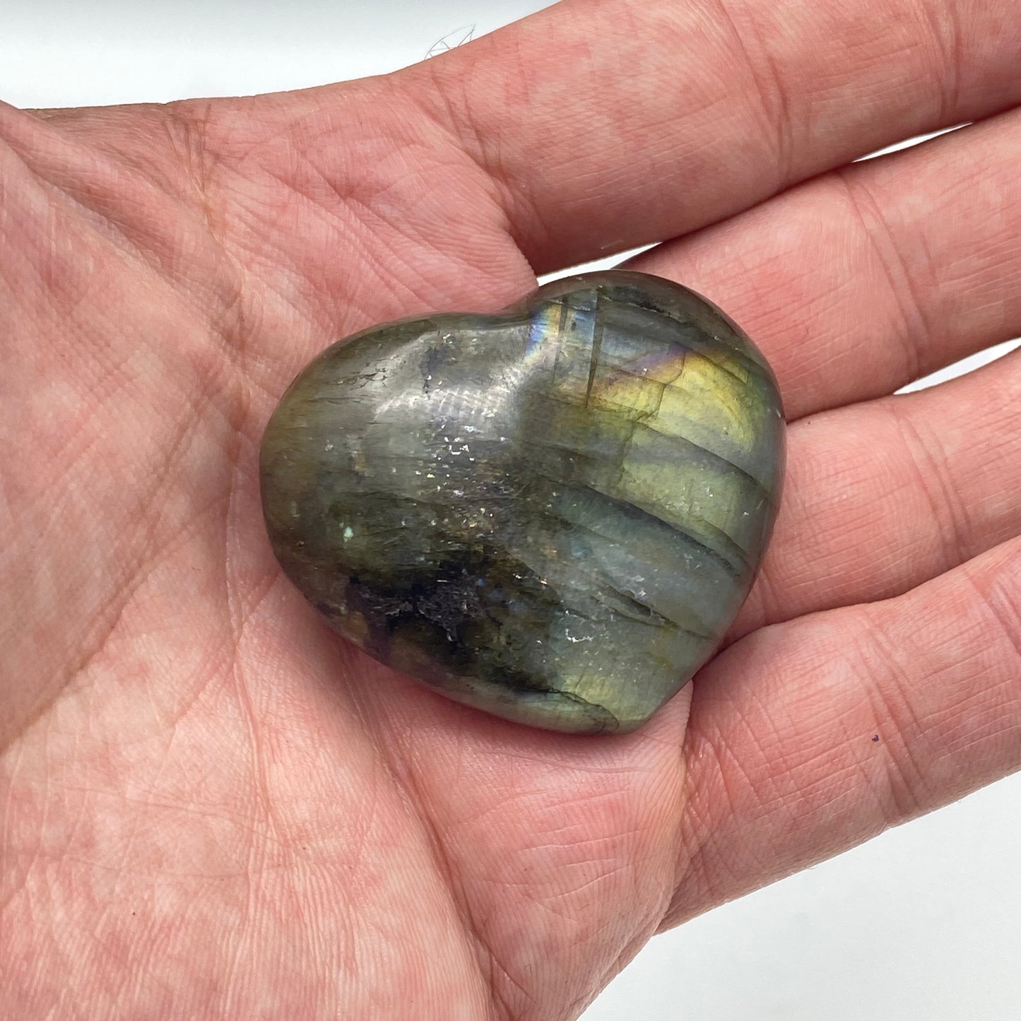 Natural Labradorite Heart