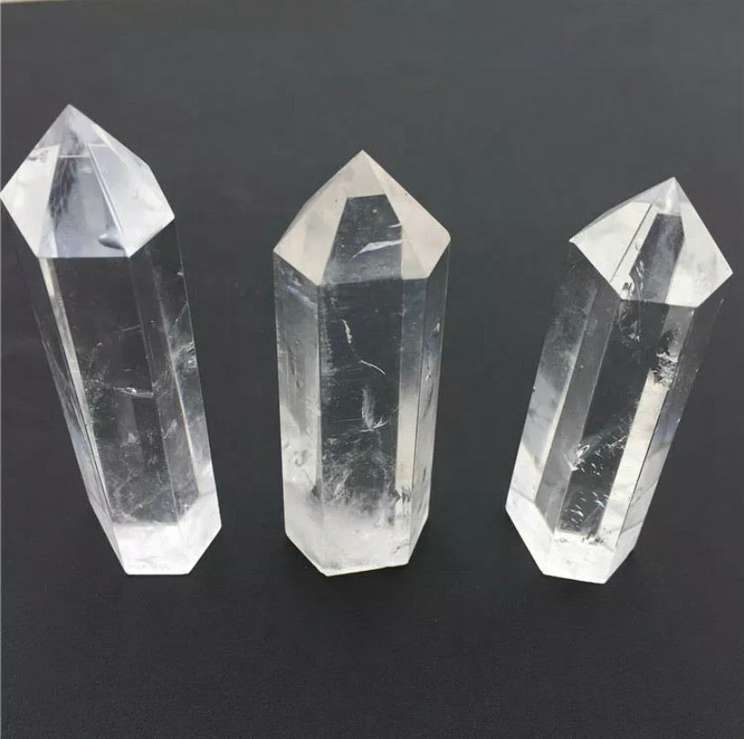 Natural Clear Quartz Crystal Gemstone Point Wand Rock Stone