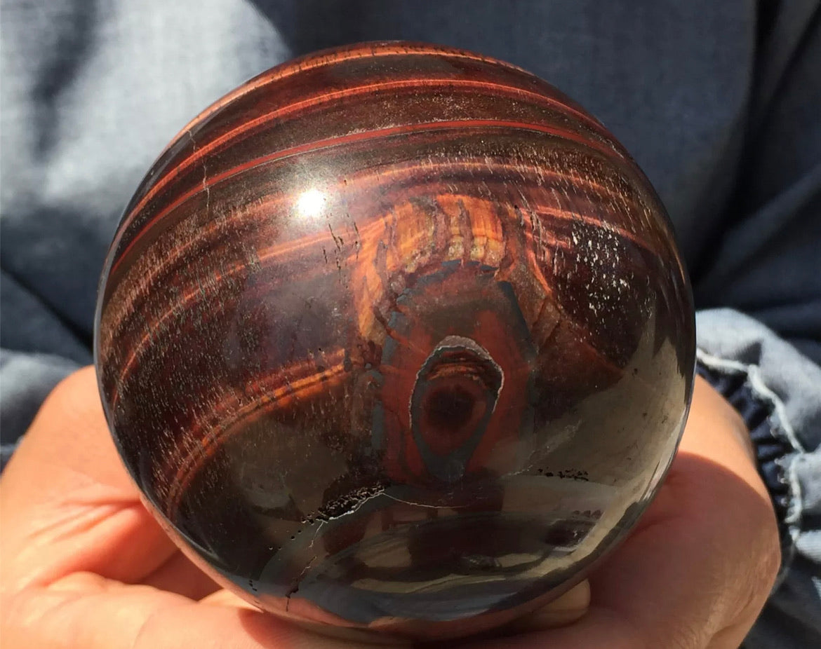 Natural Red Tiger’s Eye Sphere