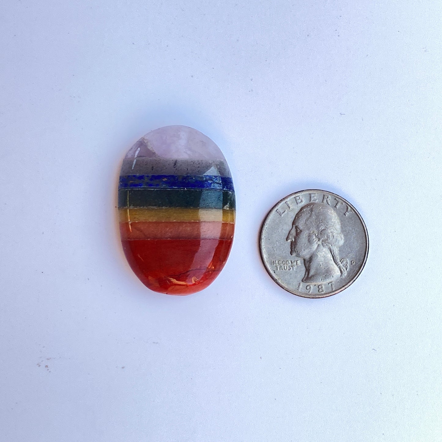 Chakra Bonded Agate Palm Stone