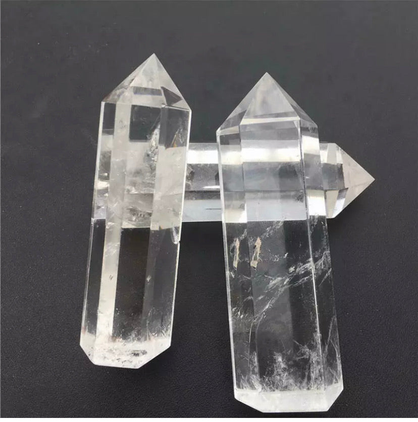 Natural Clear Quartz Crystal Gemstone Point Wand Rock Stone