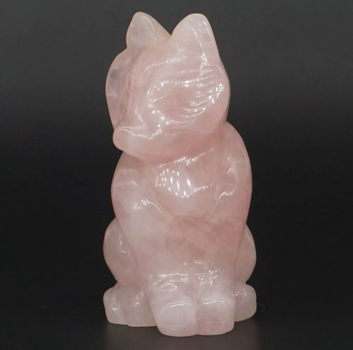 Natural Rose Quartz Fox