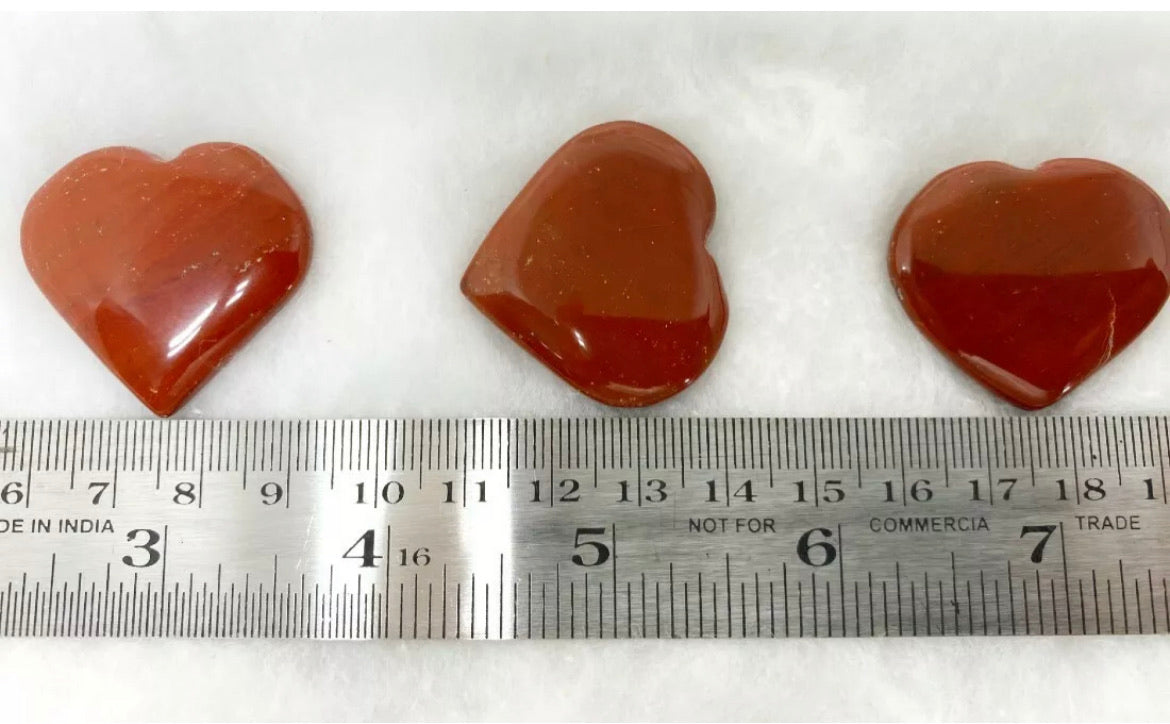 Natural Red Jasper Mini Hearts