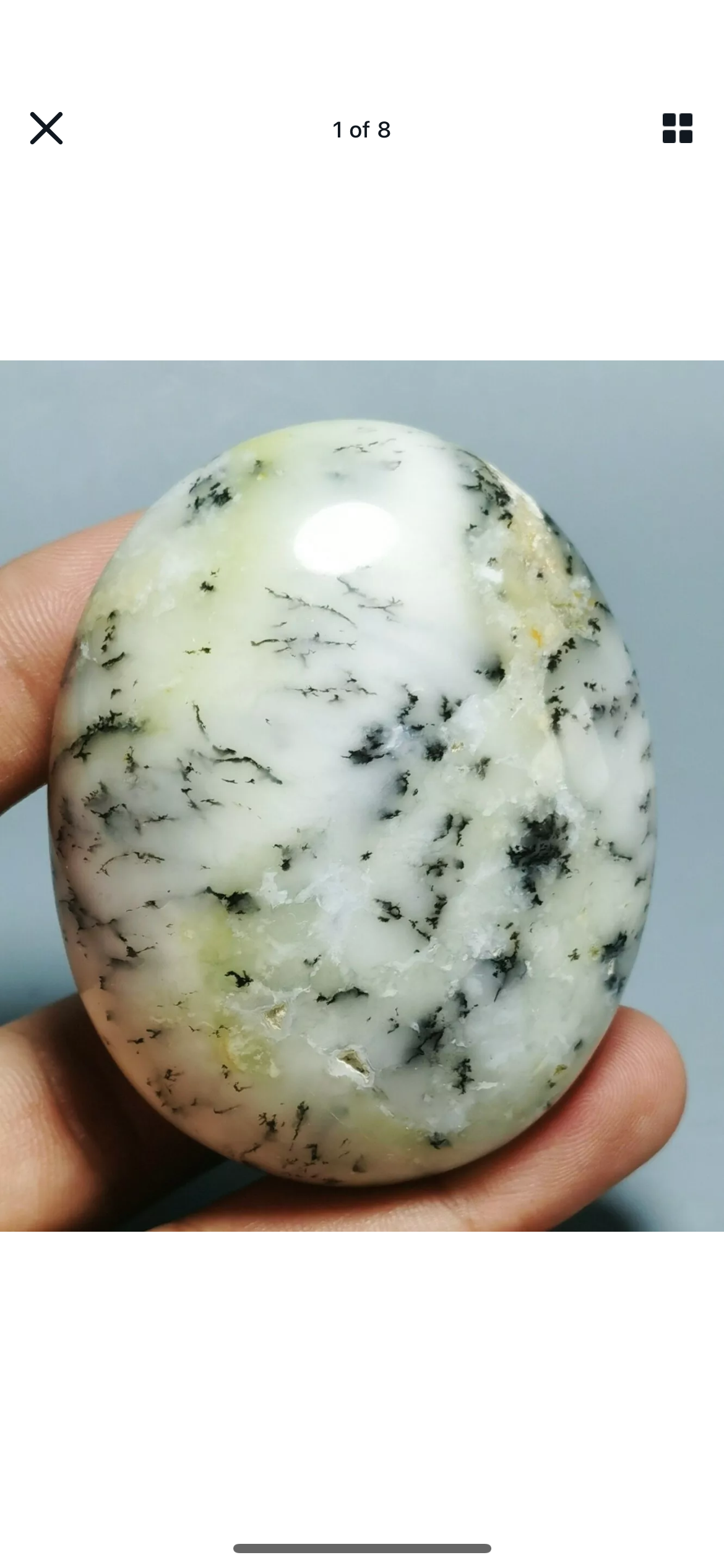 White Opal free form palm stone