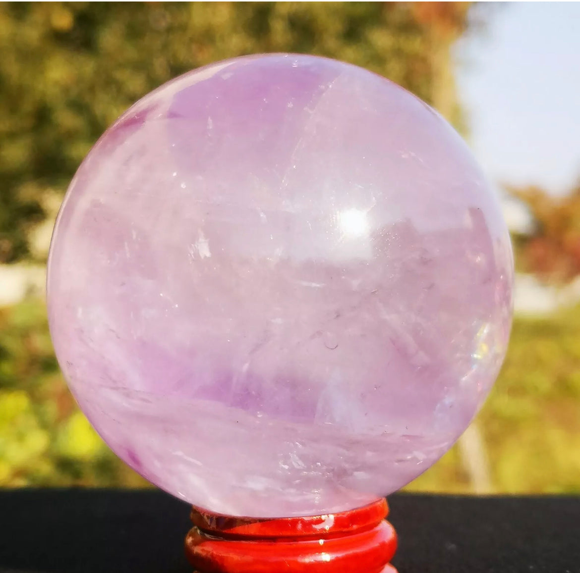 Natural genuine Amethyst gemstone Sphere