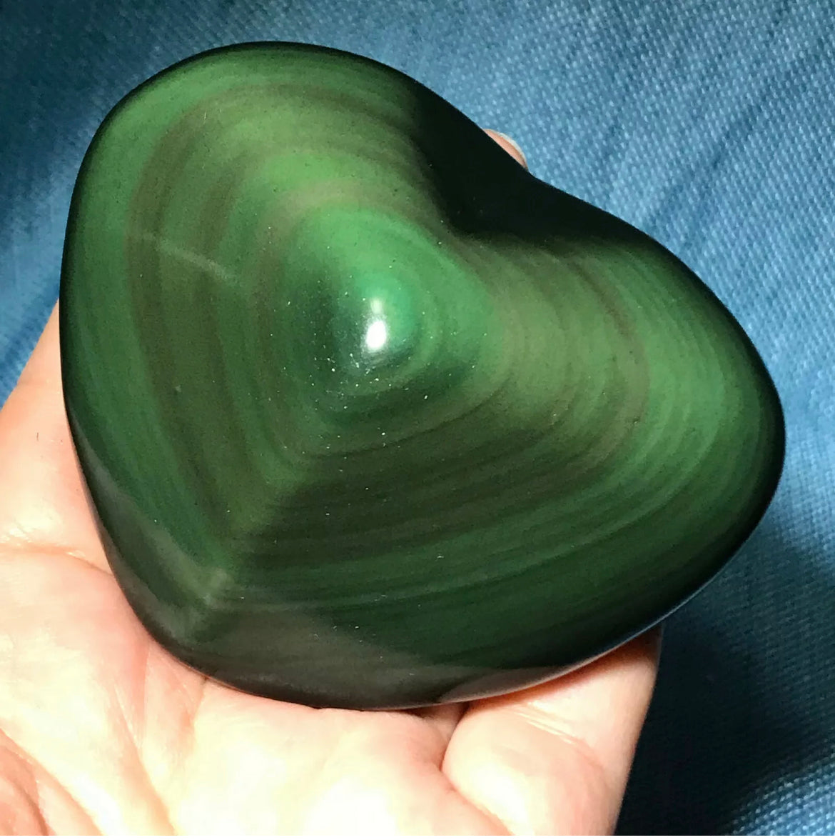 Natural Rainbow Obsidian Gemstone Crystal Heart