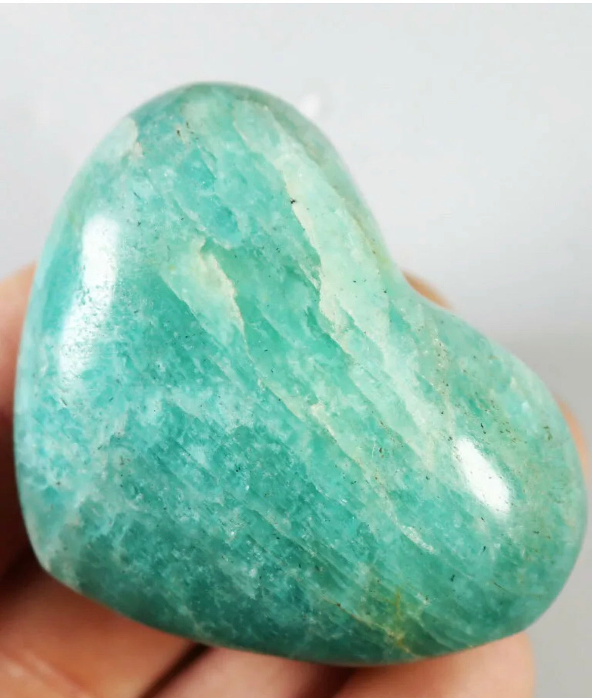 Amazing Unique Natural Amazonite Stone Heart