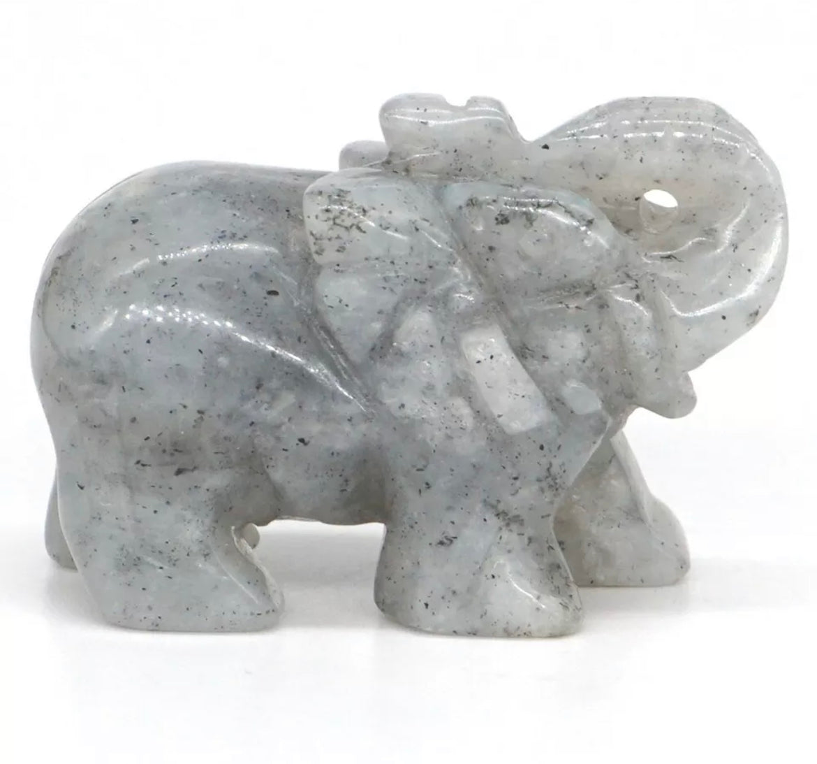 Natural Labradorite Elephant Crystal Gemstone Figurine