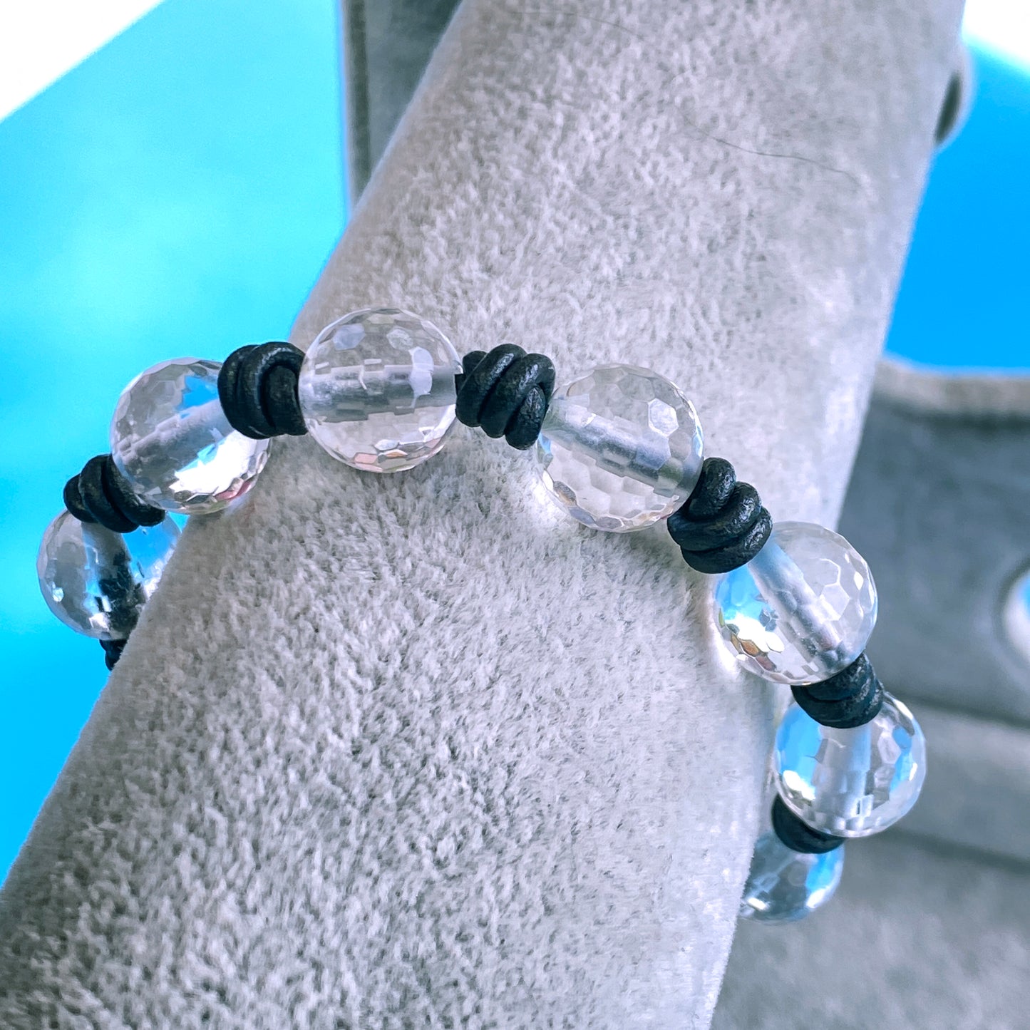 Vintage Designer Button Gemstone Bracelet