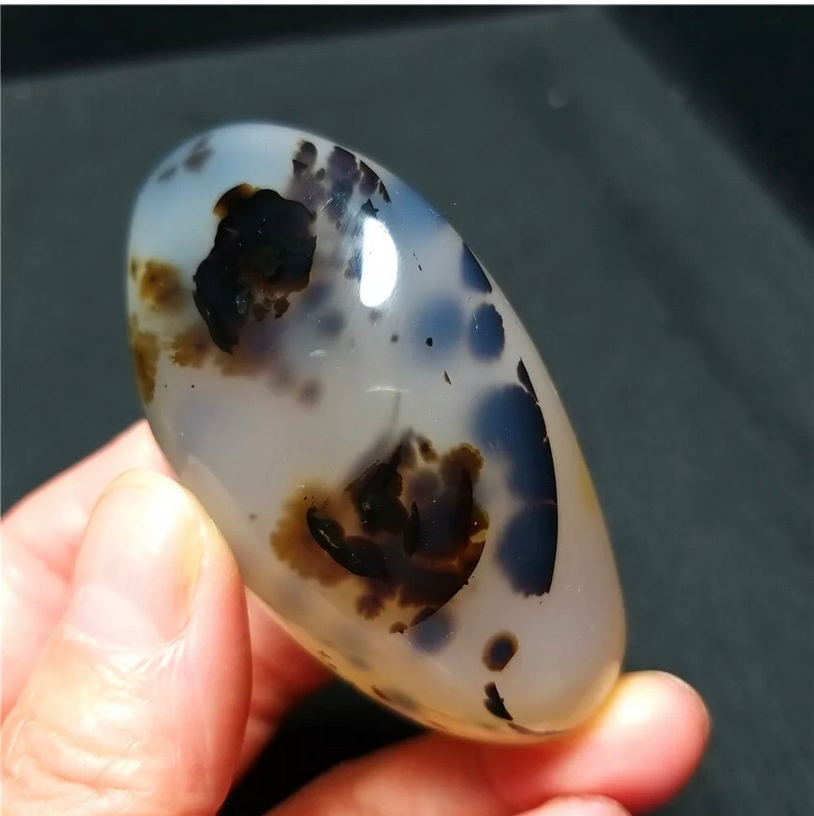Natural aquatic agate free form stone