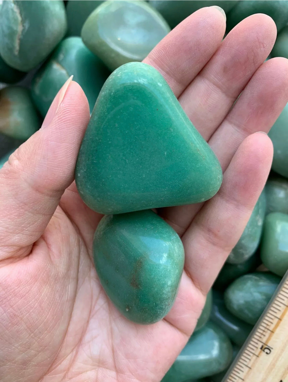 Extra Large Green Aventurine Tumbled Stone (1.5-2.75 Inches)