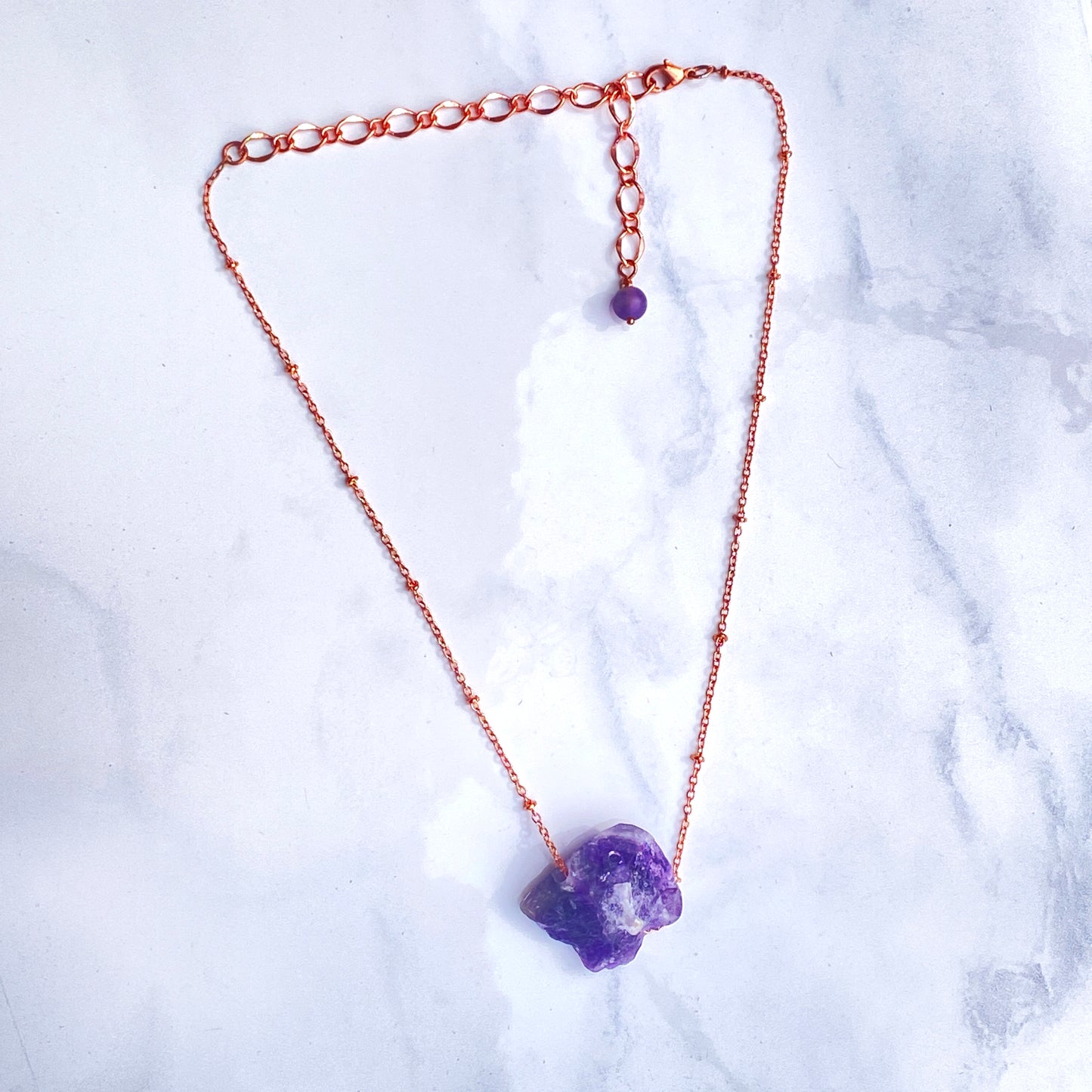 Raw Amethyst Choker Necklace