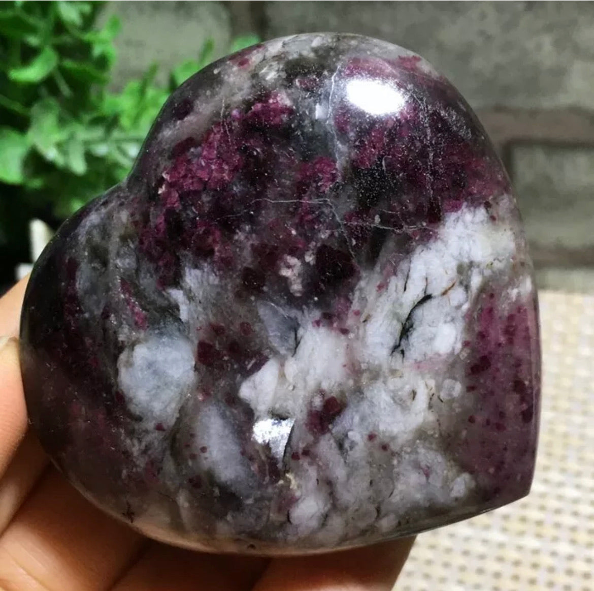 Natural Red Tourmaline Heart