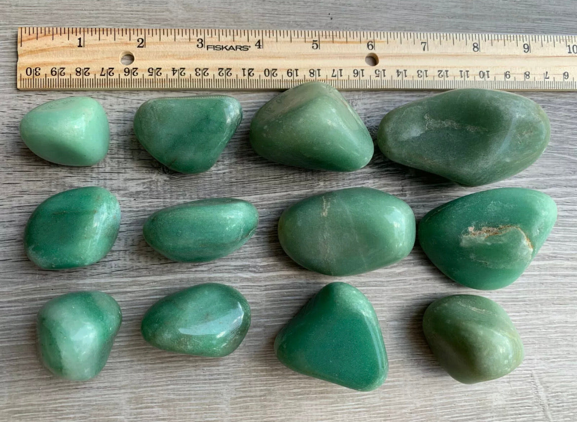 Extra Large Green Aventurine Tumbled Stone (1.5-2.75 Inches)