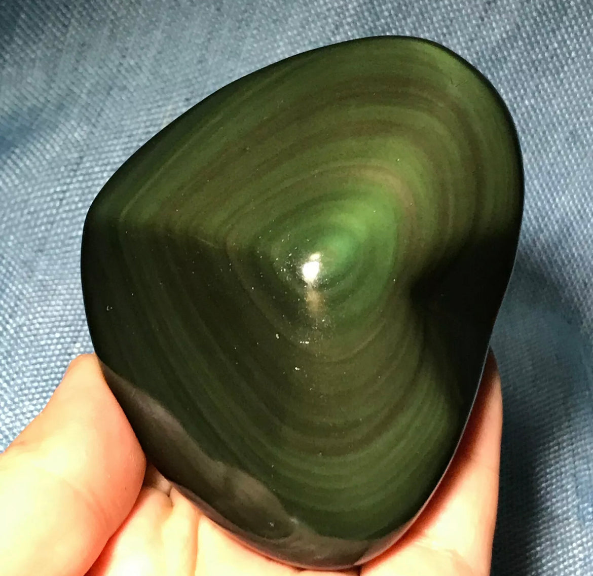 Natural Rainbow Obsidian Gemstone Crystal Heart