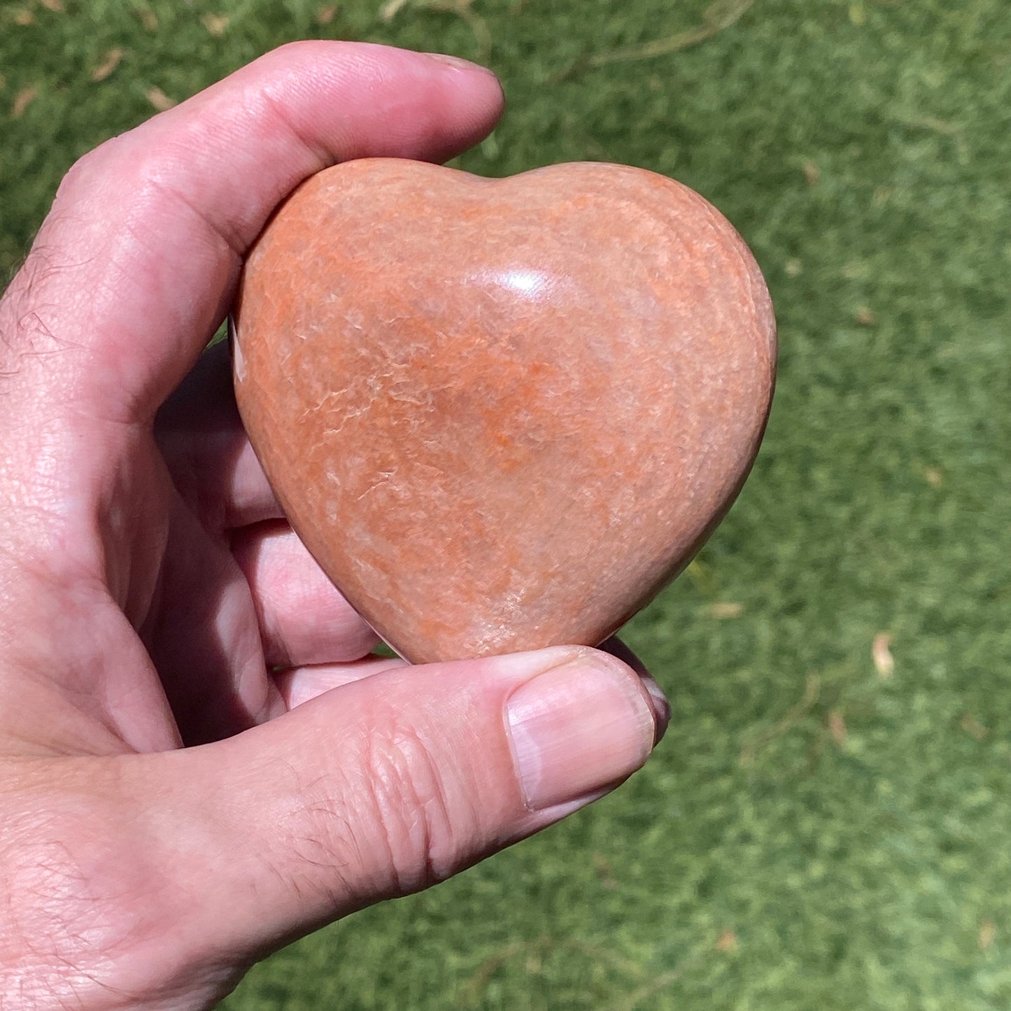 Natural Unique Sunstone gemstone HEART From Madagascar