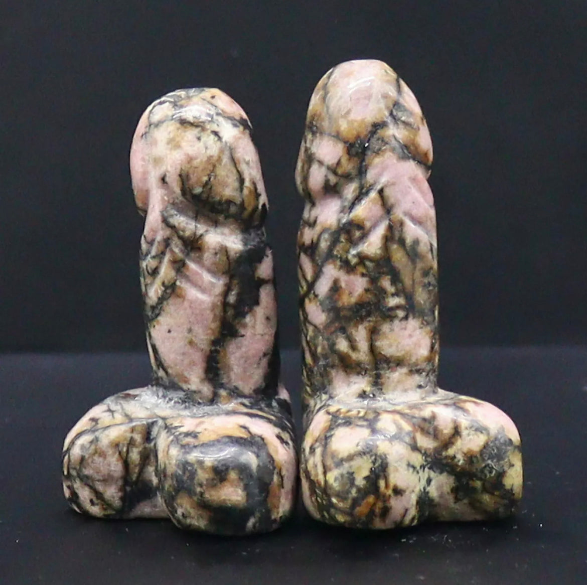 Natural Rhodonite gemstone penis crystal