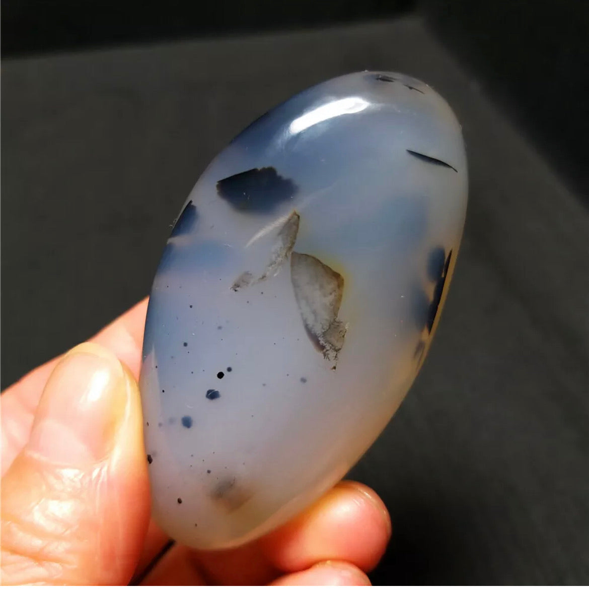 Natural aquatic agate free form stone