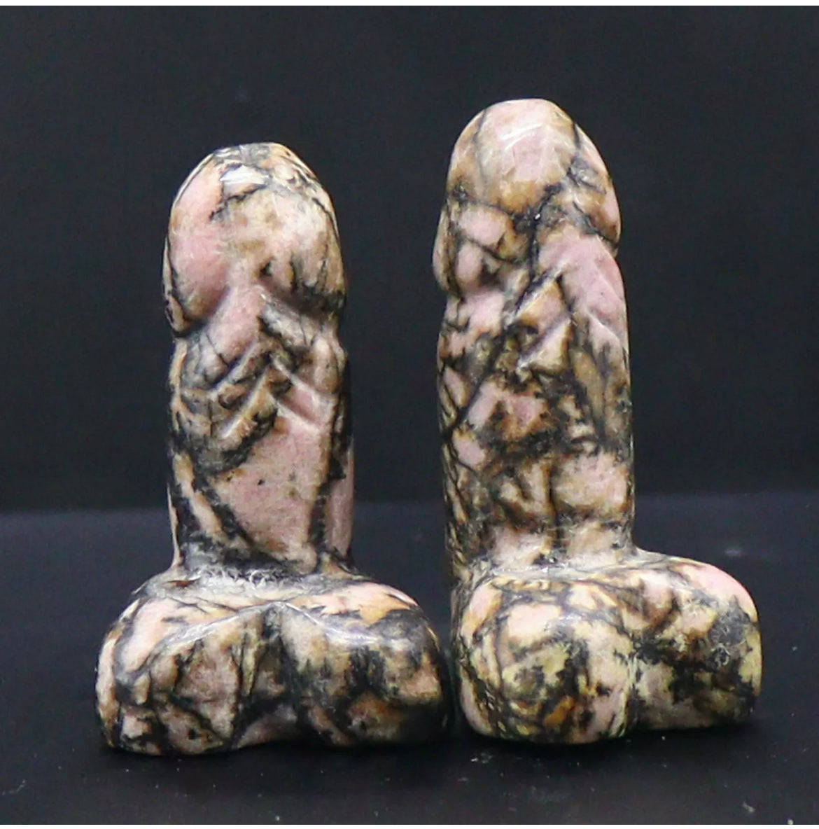 Natural Rhodonite gemstone penis crystal